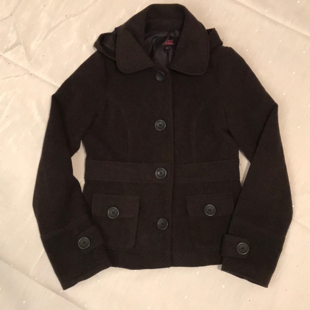 NWOT Jack BB Dakota hooded Pea Coat. Size S
